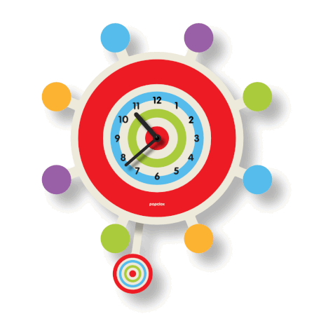 Acrylic Clock - Atom Colorful Pendulum (Last One!) by Popclox