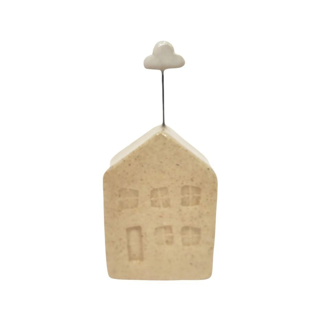 Tiny Pottery House - Sand Beige with Cloud by Tasha McKelvey