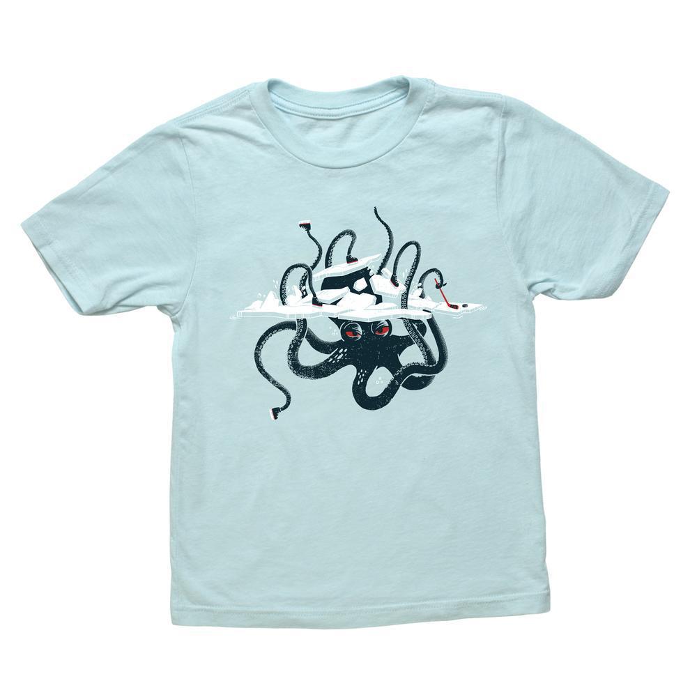 Kids ICE MONSTER (I) Crew Neck Tee Pale Blue Triblend by Factory 43