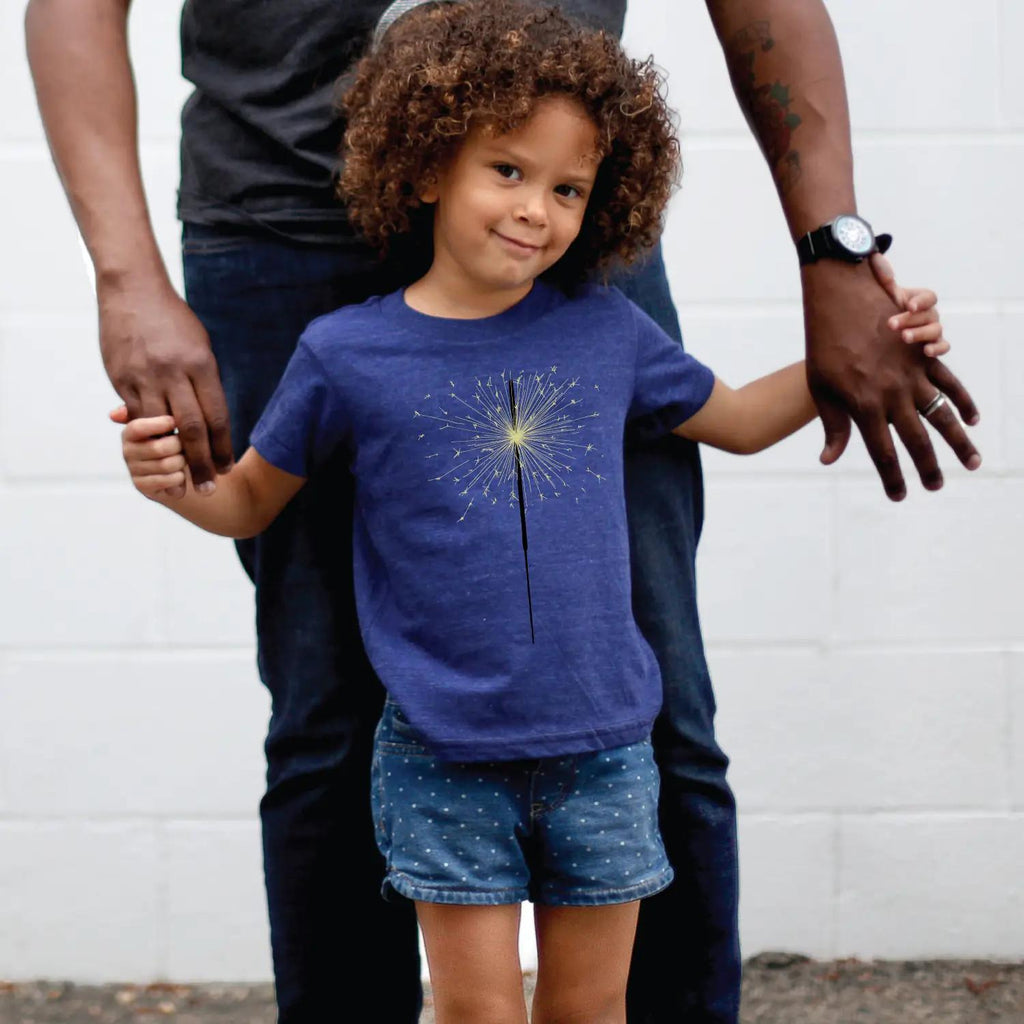 Kids Tee - Sparkler Indigo Heather Blue (2T and Youth 8 Only) by Blackbird Supply Co.