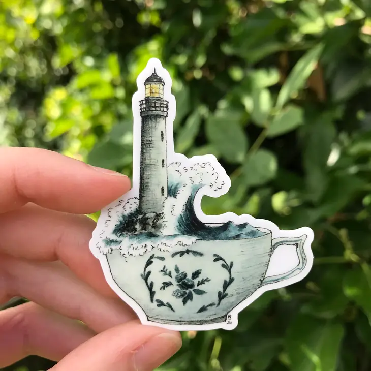 Sticker - Lighthouse in a Teacup by Lizzy Gass
