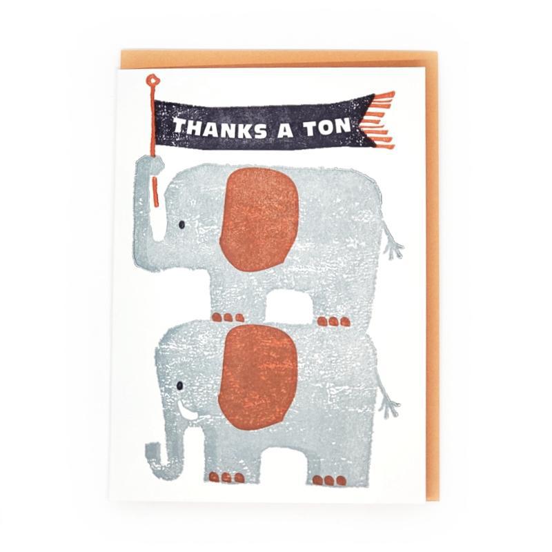 Card - Thank You - Elephants Thanks by Ilee Papergoods