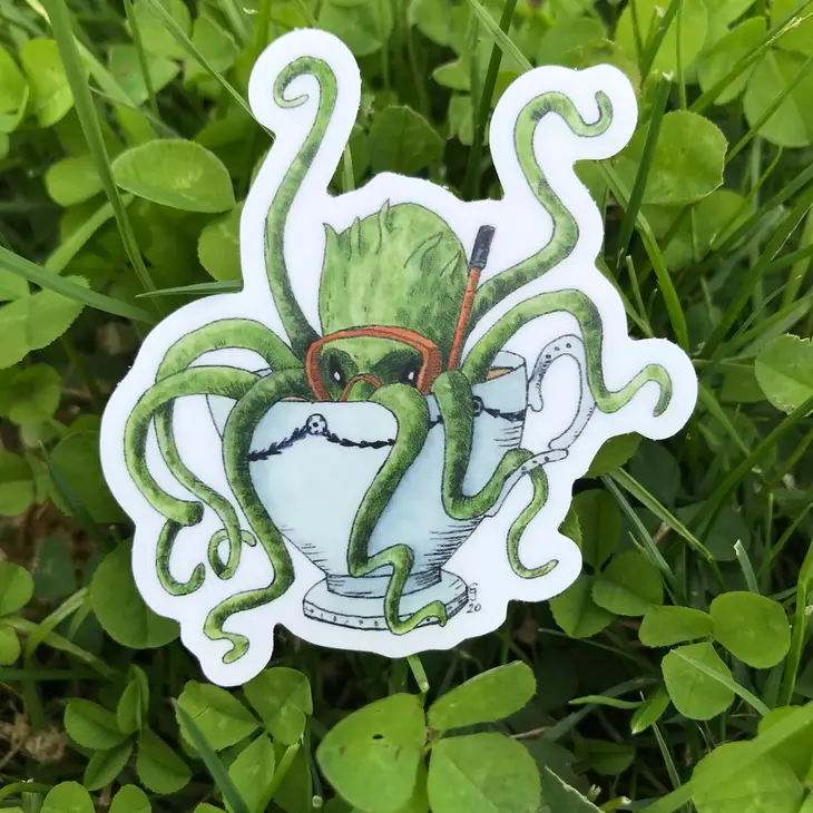 Sticker - Kraken in a Teacup by Lizzy Gass