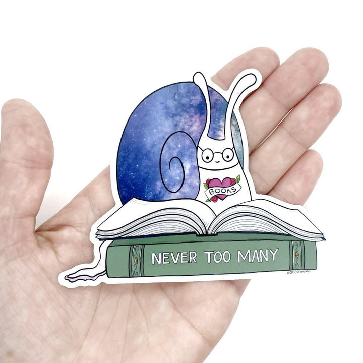 Sticker - Never Too Many Reading Snail by World of Whimm