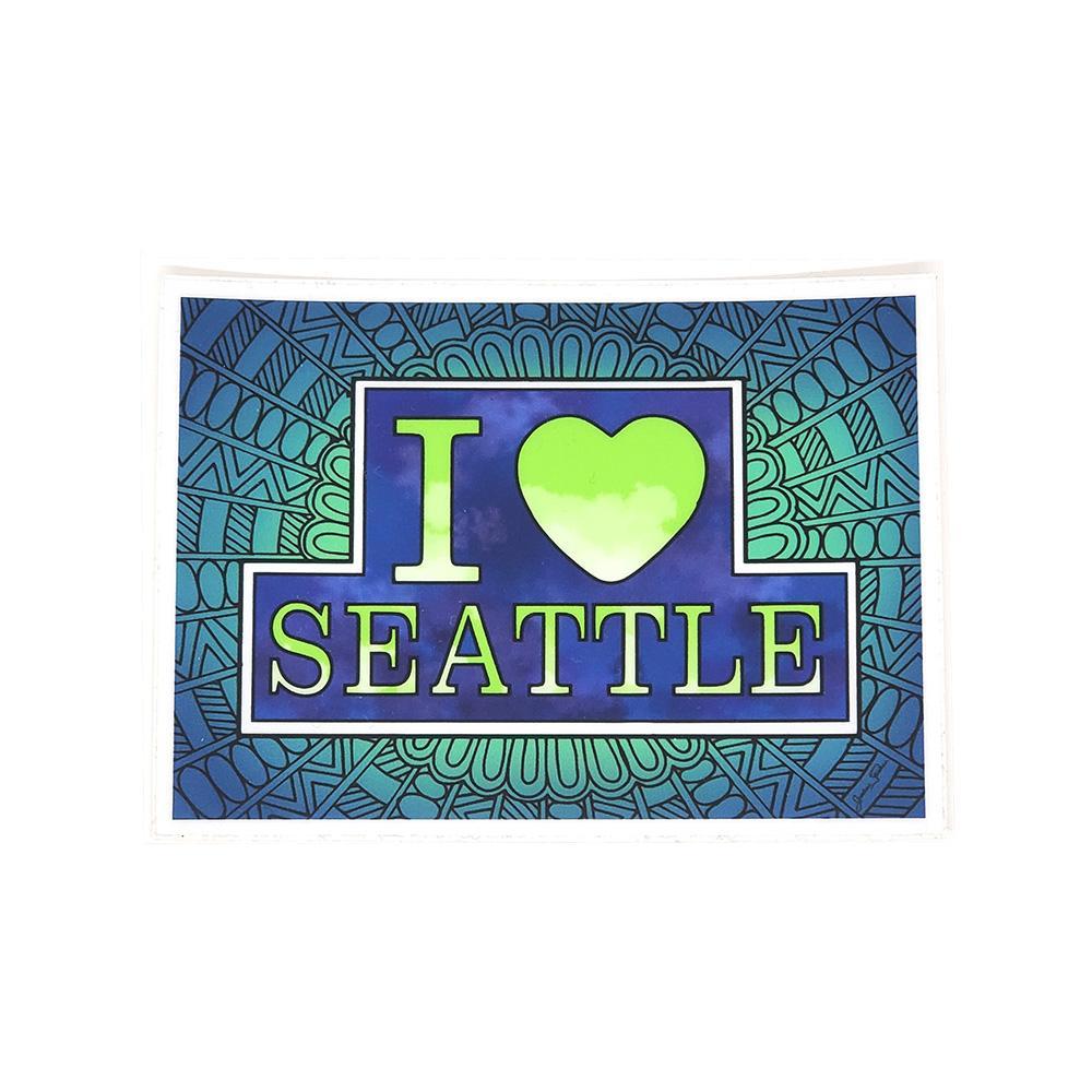 Sticker - I Love Seattle by The Coloring Project