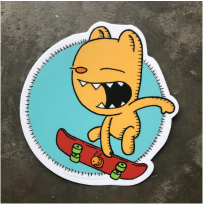 Sticker - Skateboard by Everyday Balloons Print Shop