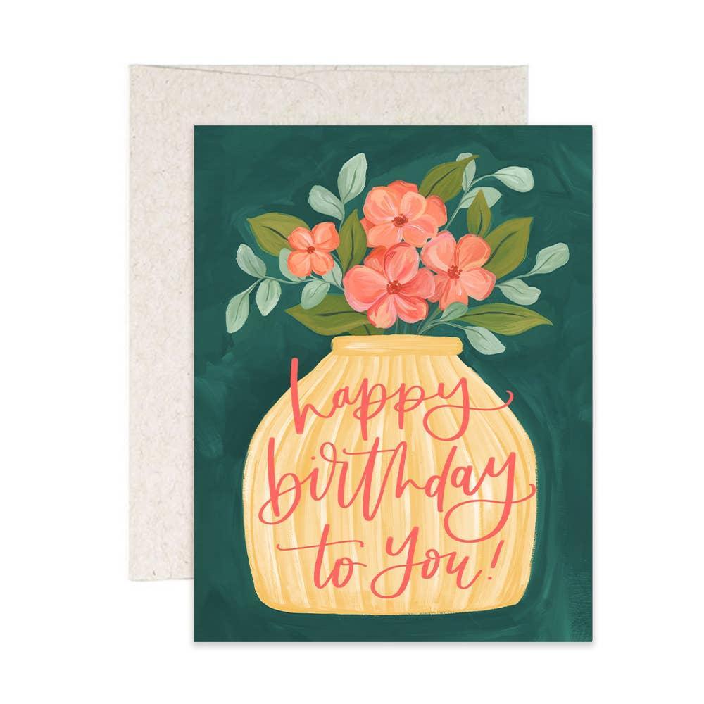 Card - Birthday -  Birthday Flower Vase by 1Canoe2