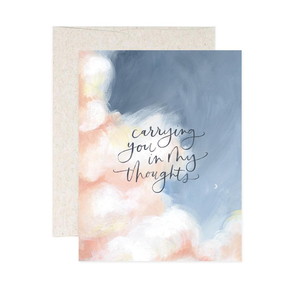 Card - Sympathy - Carrying You In My Thoughts Clouds by 1Canoe2