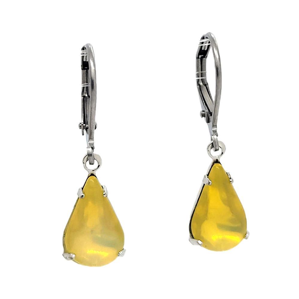 Drop Earrings - Oranges and Yellows - Stainless Steel Vintage Rhinestones (Assorted Shapes) by Christine Stoll | Altered Relics