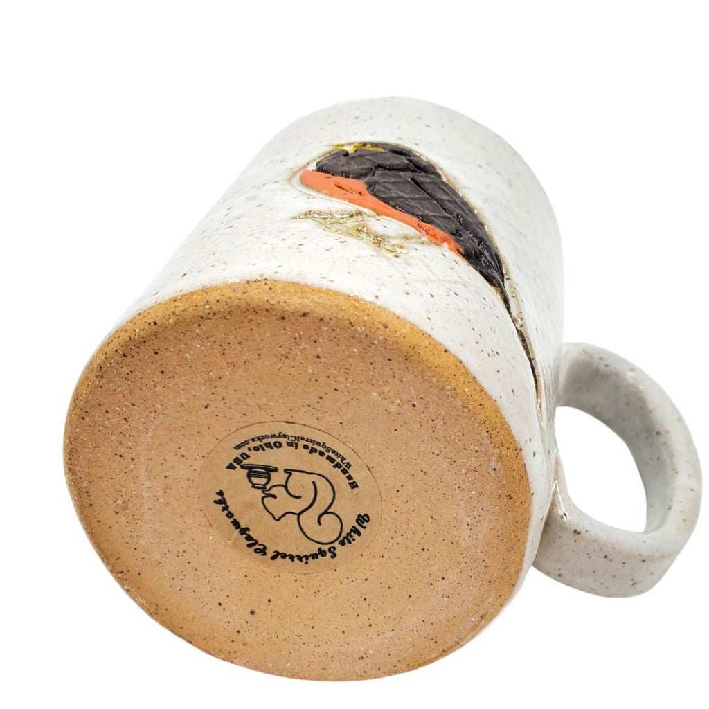 Mug - 16oz - Robin Redbreast Ceramic Mug  by White Squirrel Clayworks