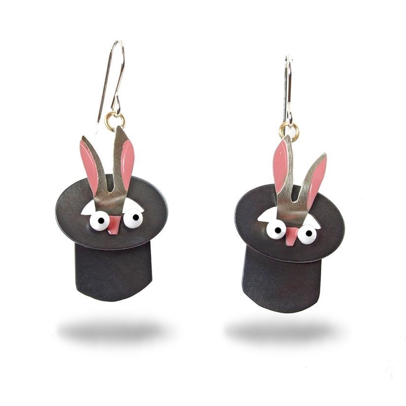 Earrings - Rabbit Out Of Hat by Chickenscratch