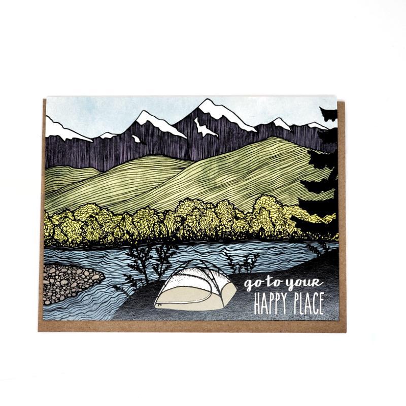 Card - All Occasion - Go to Your Happy Place by Red Umbrella Designs